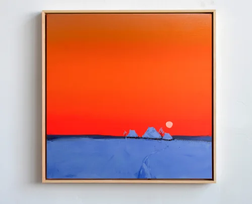 Orange Winter sunset